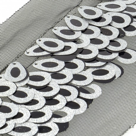 Galon paillettes 5 rangs