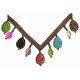 Frange perles/pierres Marron/multi - 