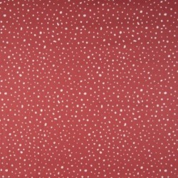 Tissu Coton Imprimé Bio Pois Terracotta 