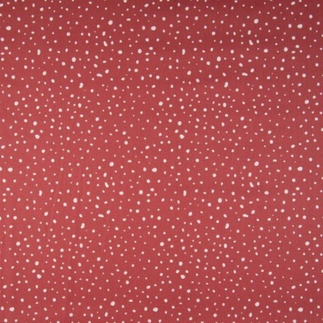 Tissu Coton Imprimé Bio Pois Terracotta 