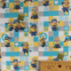 Tissu Popeline Minion Imprimé Blanc 