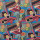 Tissu Cretonne Imprimé Multicolore