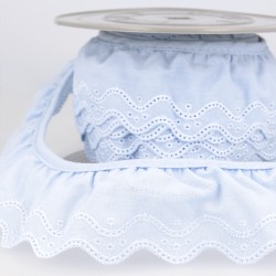 Broderie anglaise froncee