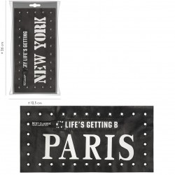 Ecusson Paris simili cuir 24 x 12 cm