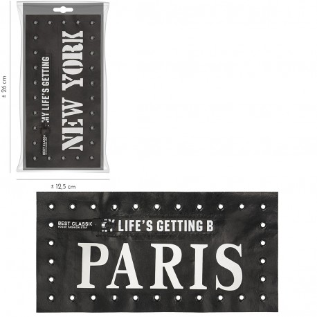 Ecusson Paris simili cuir 24 x 12 cm