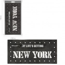 Ecusson New York simili cuir 24 x 12 cm