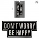 Ecusson be happy 17,8 x 8,3 cm