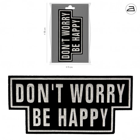Ecusson be happy 17,8 x 8,3 cm