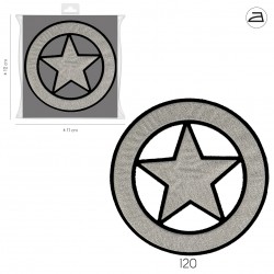 Ecusson étoile 10 cm - Argent