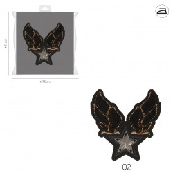 Ecusson blason royal 6 x 6 cm - Etoile
