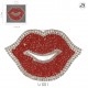 Ecusson bouche strass