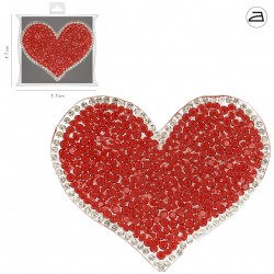 Ecusson coeur strass