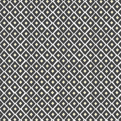 Tissu Pekka Imprimé Anthracite 