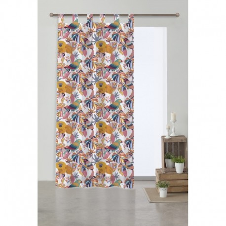 Tissu Keila Demi Panama Singe perroquet 