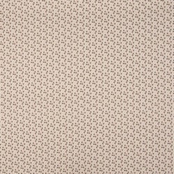 Tissu Coton Imprimé Pois Ecru Vieux Rose et Taupe 
