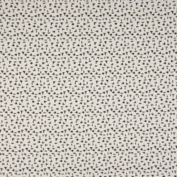 Tissu Coton Imprimé Motif Fond Ecru