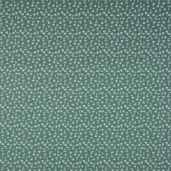 Tissu Coton Imprimé Motif Fond Vert