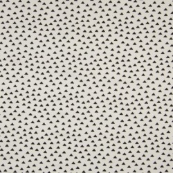Tissu Coton Imprimé Triangle Fond Ecru