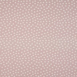 Tissu Coton Imprimé Triangle Fond Rose