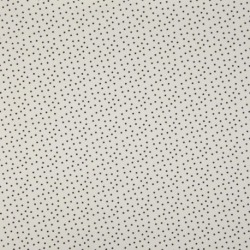 Tissu Coton Imprimé Pois Fond Ecru 