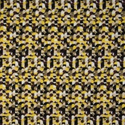Tissu Viscose Cercle Jaune vert 