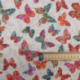 Tissu Laynta Enduit Beige Imprimé Papillons