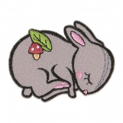 Ecusson animaux endormis - Lapin