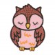 Ecusson animaux endormis - Hibou