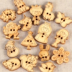 Bouton bois decoupe