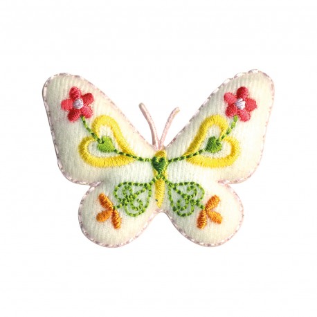 Papillon feutrine blanc