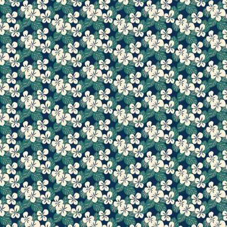 Tissu Carlota Imprimé Marine