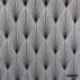 Tissu Comete Jacquard Noir et argent 