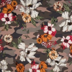 Tissu Digital Imprimé Camouflage Taupe 