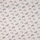 Tissu Coton Imprimé Arc En Ciel Blanc