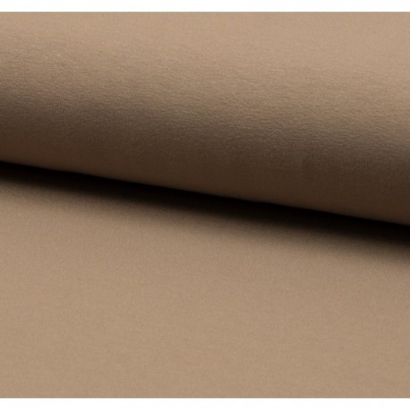 Tissu Jersey Luxe Uni Noisette