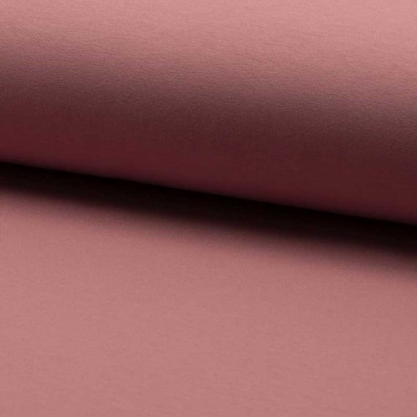 Tissu Jogging Uni Vieux Rose