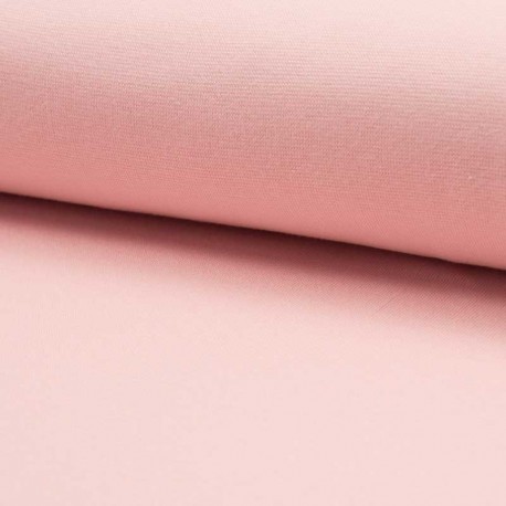 Tissu Bord Cote Uni Rose Pale 