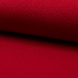 Tissu Bord Cote Uni Rouge