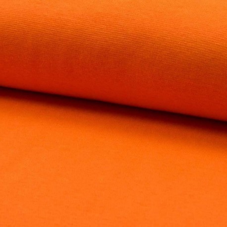 Tissu Bord Cote Uni Orange