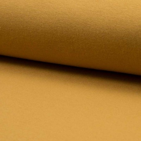 Tissu Bord Cote Uni Ocre 