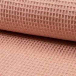 Tissu Nid D'abeille Uni Saumon