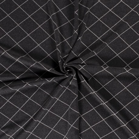 Tissu Carreaux Noir