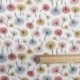 Tissu Cretonne Bio Fleurs Blanc 