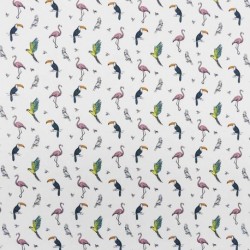 Tissu Popeline Digitale Per Fly Imprimé Oiseaux