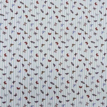 Tissu Popeline Digitale Ins Maris Imprimé Papillons