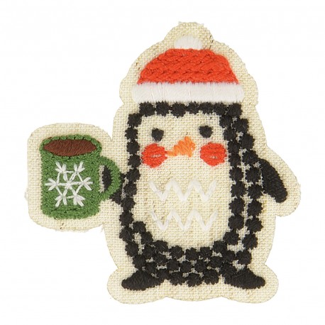 Ecusson noël - Pingouin