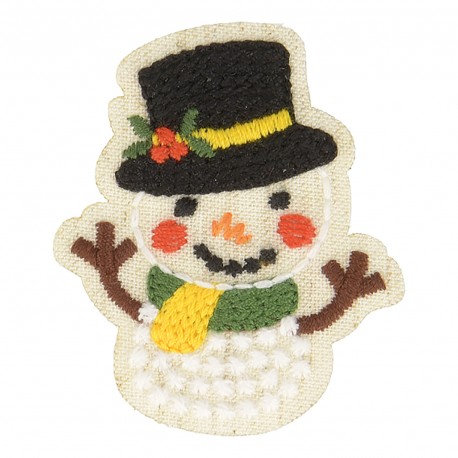 Ecusson noël - Bonhomme neige