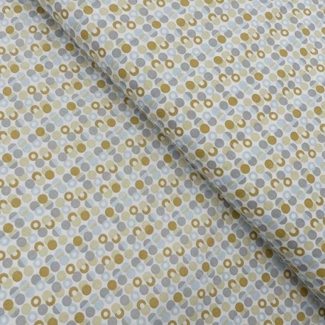 Tissu Coton Imprimé Sweet Spot Vert gris