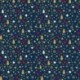 Tissu Coton Imprimé Noel Marine