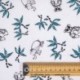 Tissu Coton Imprimé Panda Petrole